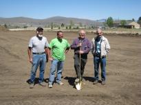 May 12, 2008 ground breaking: Jack Davis, investor; John Wattenburg, builder; Norman Allen, owner; and Lassen County Supervisor Lloyd Keefer